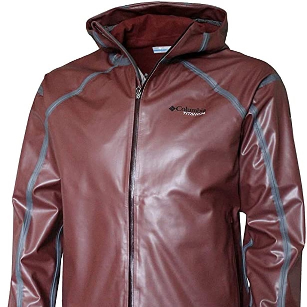COLUMBIA Titanium Men's Rain EXS Jacket, sz Large